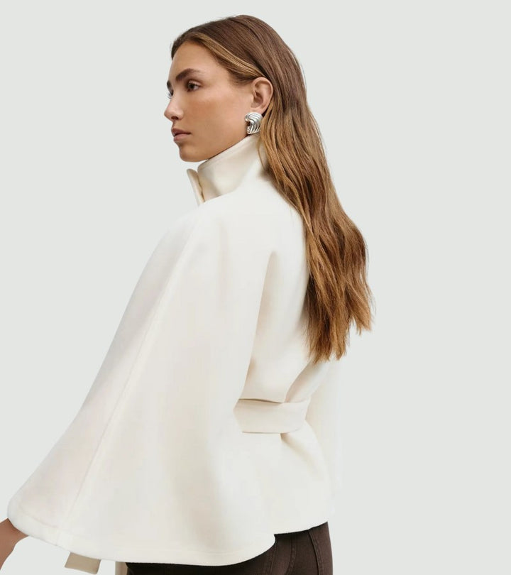 Sarille | Mantella-cappotto con cintura chic in vita