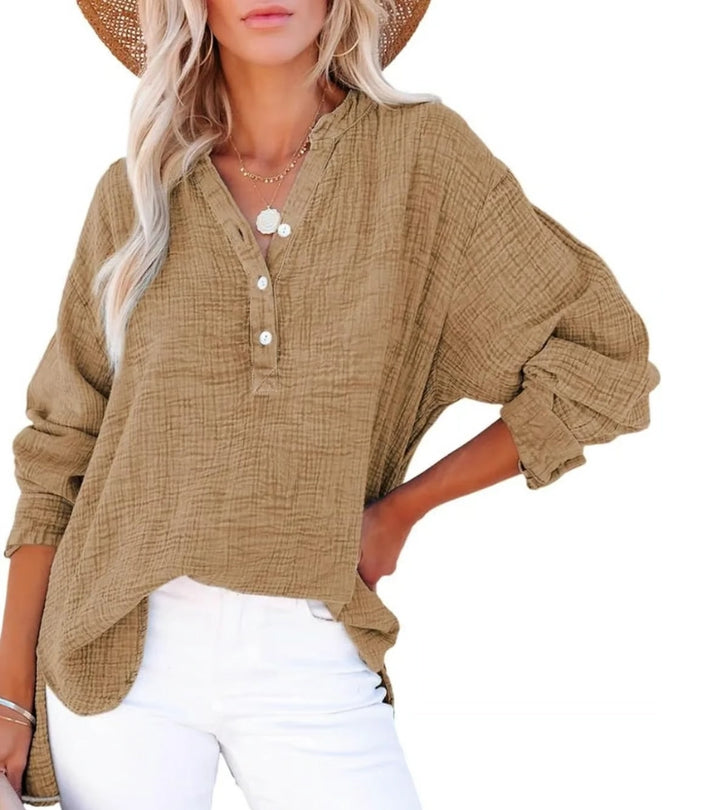 IMANE | CAMICIA OVERSIZE IN COTONE TESTURIZZATO