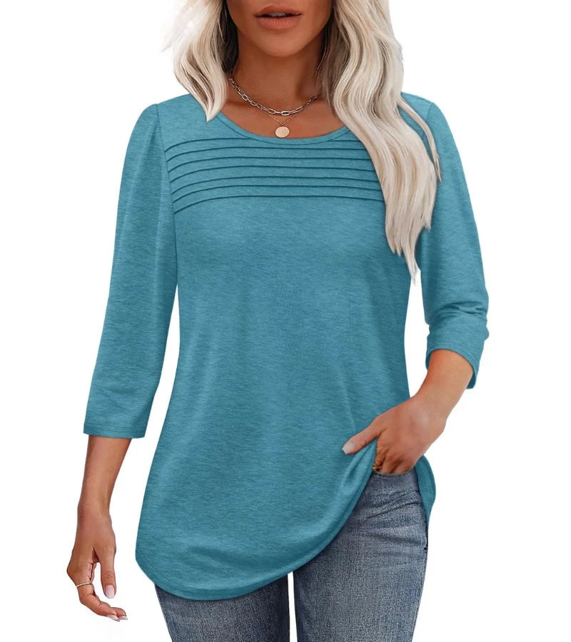 Martina | Top Eleganza a Maniche 3/4 con Pieghe