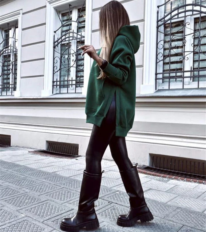 Nîna | Felpa con cappuccio e spacco laterale