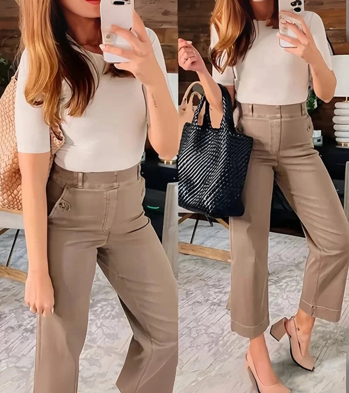 Mathilda | Pantaloni dritti con dettagli raffinati