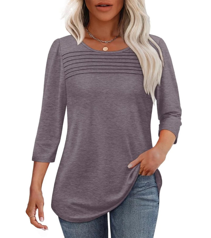 Martina | Top Eleganza a Maniche 3/4 con Pieghe