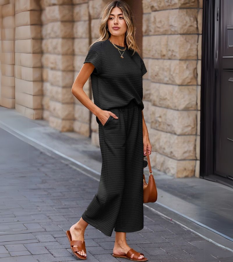 ERIKA | COMPLETO DUE PEZZI TEXTURIZZATO