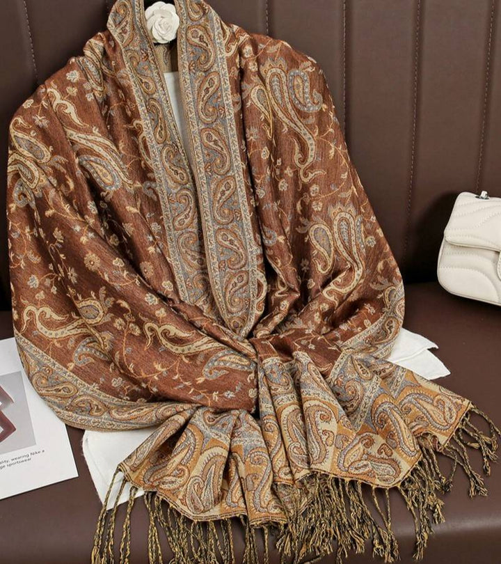 Smeraldo | Stola Lussuosa con Motivi Paisley Raffinati