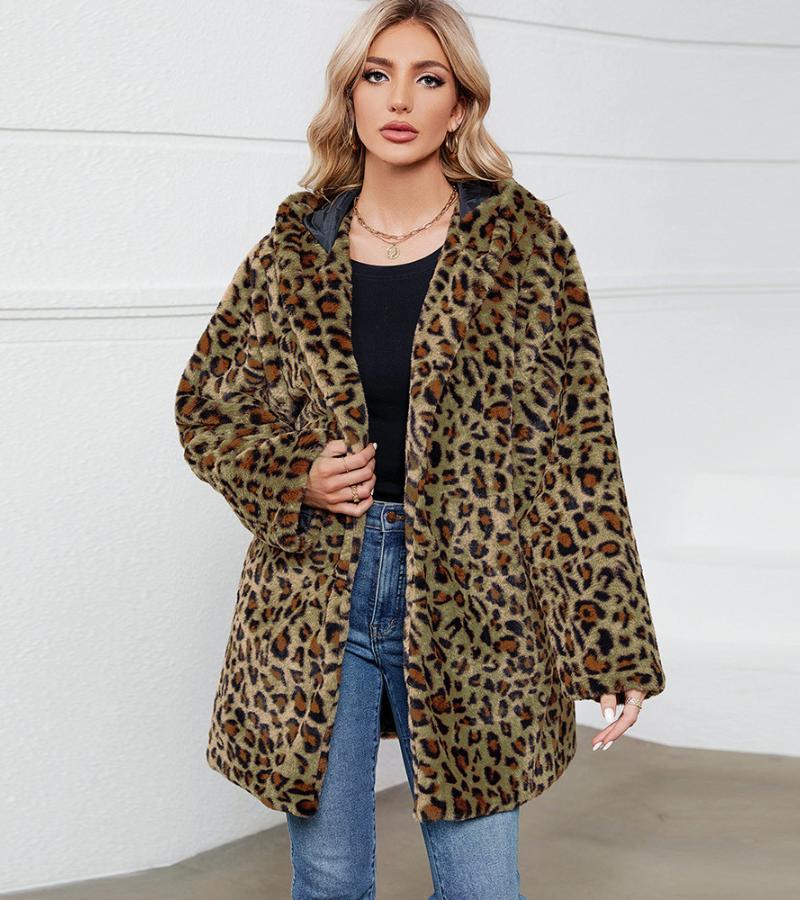 Élise | Cappotto Leopardo in Pelliccia