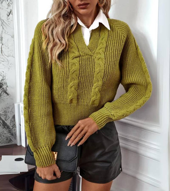 Charles | Maglione in Maglia con Colletto Camicia