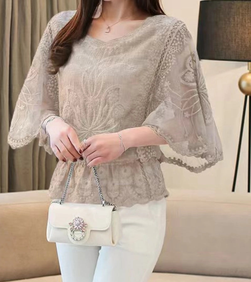 Butterfly | Blusa in pizzo ricamato