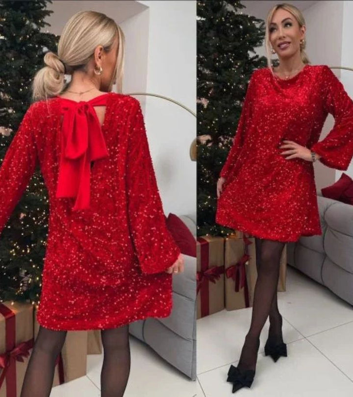 Livia | Abito Mini Glamour in Velluto e Paillettes