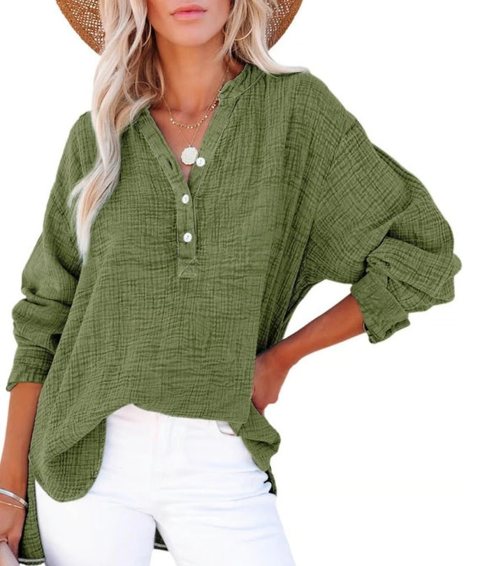 IMANE | CAMICIA OVERSIZE IN COTONE TESTURIZZATO