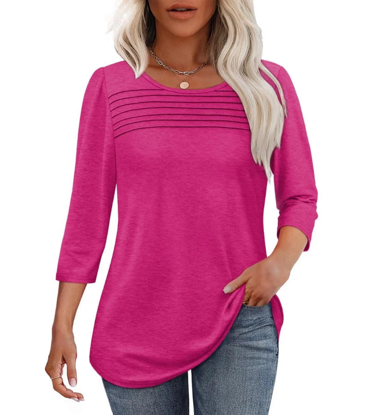 Martina | Top Eleganza a Maniche 3/4 con Pieghe