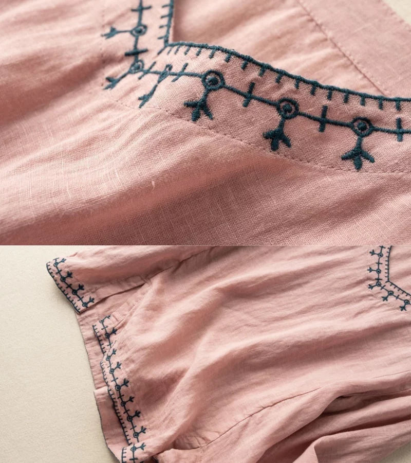 Erika | Blusa in Puro Cotone Ricamato