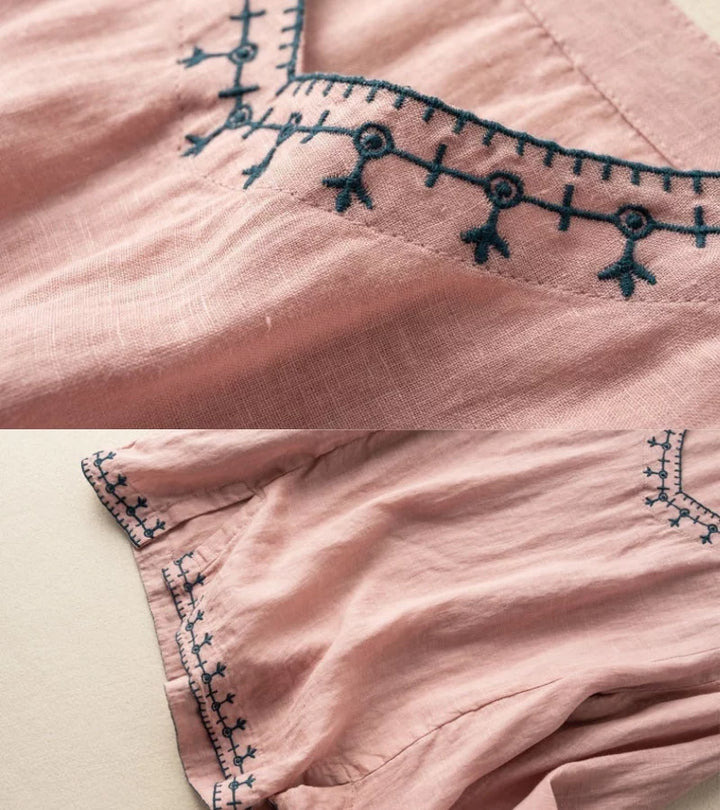 Erika | Blusa in Puro Cotone Ricamato