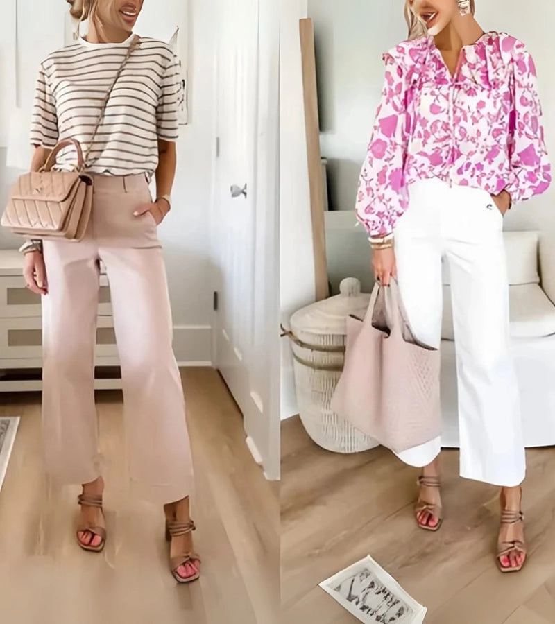 Mathilda | Pantaloni dritti con dettagli raffinati