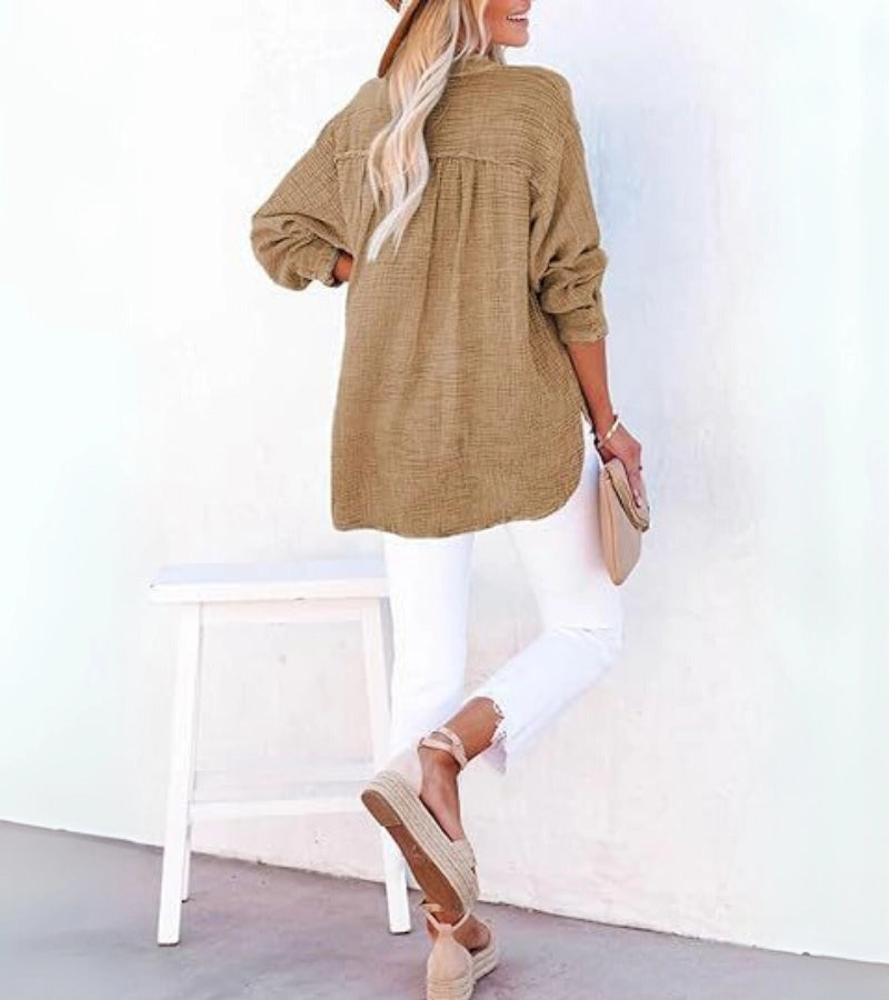 IMANE | CAMICIA OVERSIZE IN COTONE TESTURIZZATO