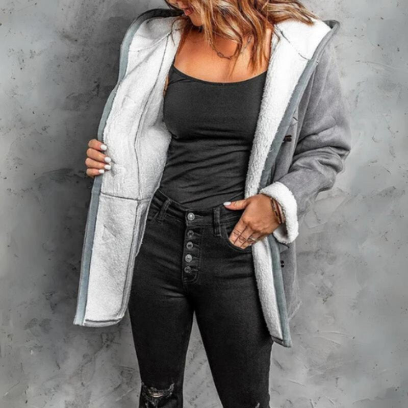 Amanda | Cappotto con Cappuccio a Media Lunghezza