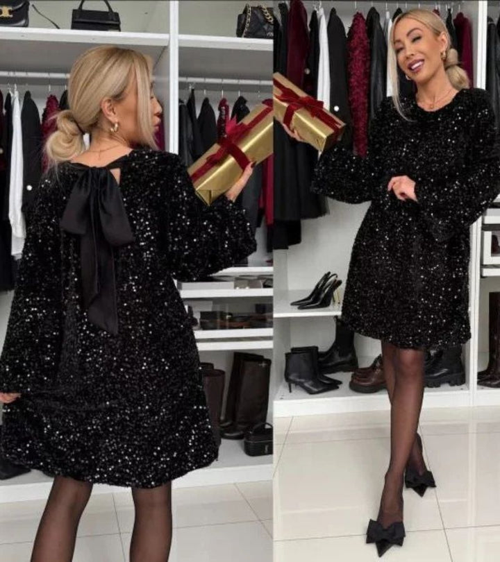 Livia | Abito Mini Glamour in Velluto e Paillettes