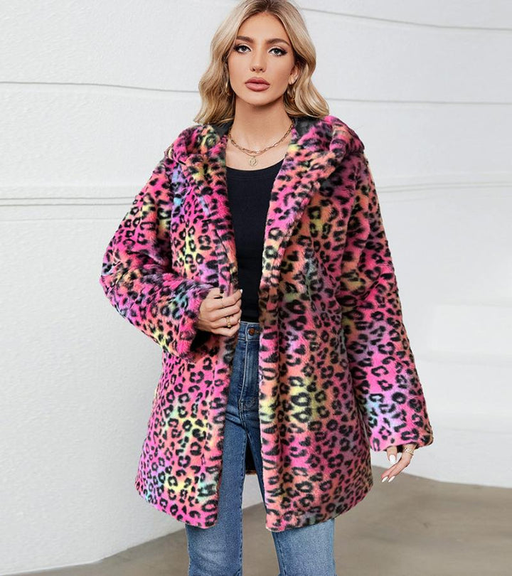 Élise | Cappotto Leopardo in Pelliccia