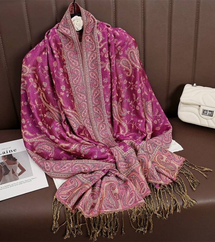 Smeraldo | Stola Lussuosa con Motivi Paisley Raffinati