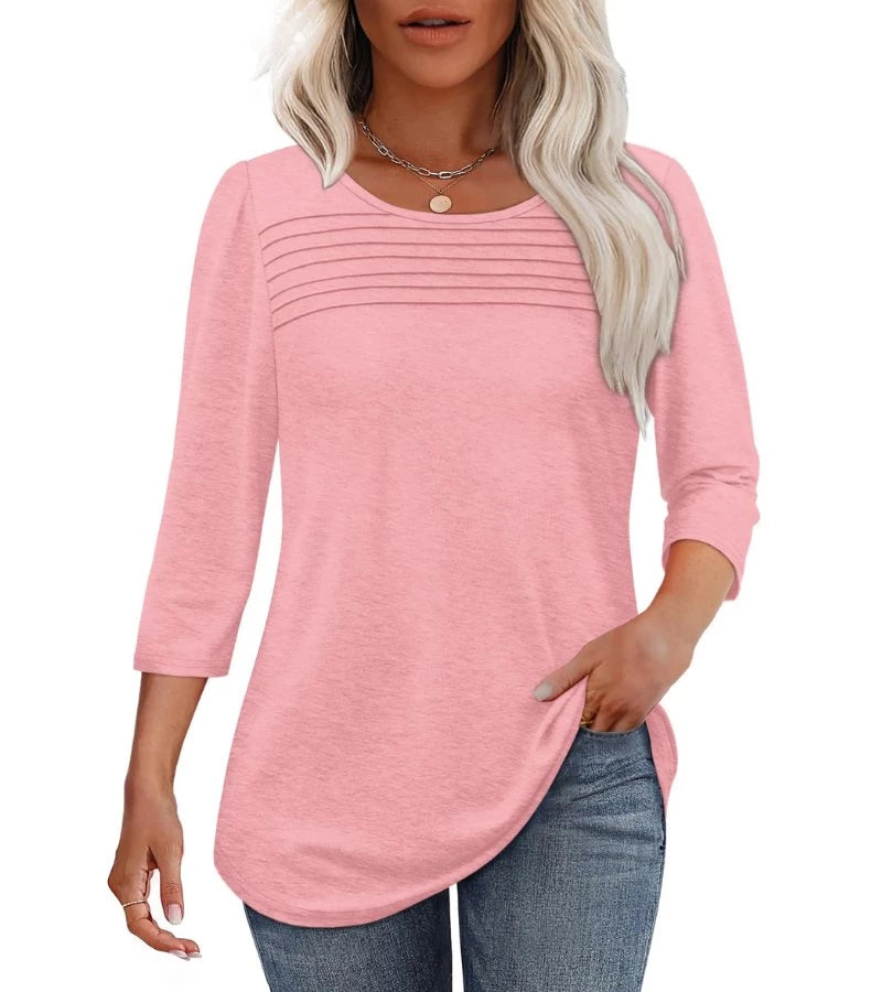 Martina | Top Eleganza a Maniche 3/4 con Pieghe