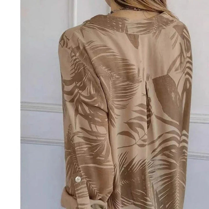 Hydra | Top stampato di tendenza con scollo a V