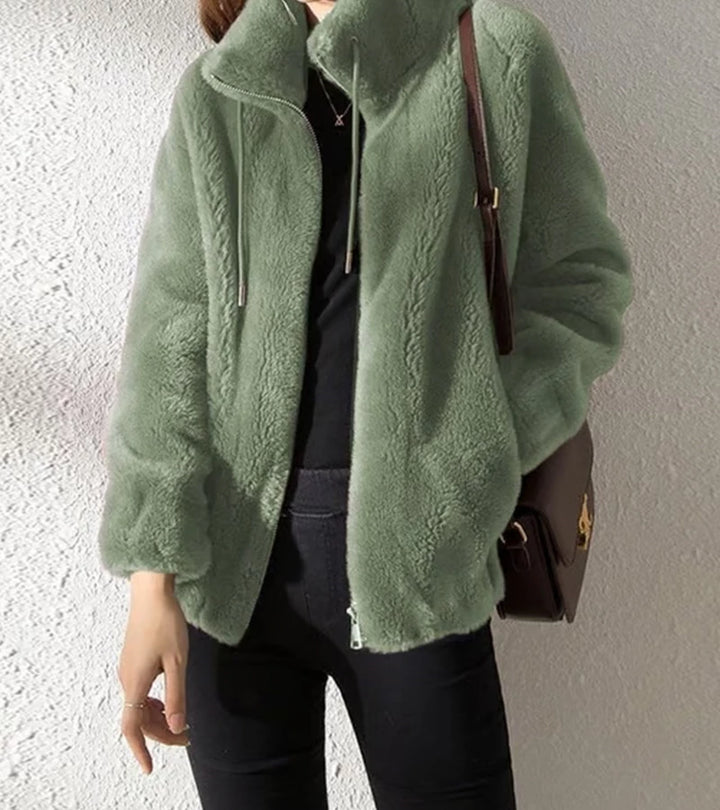 Marry | Giacca in pile morbido con collo alto