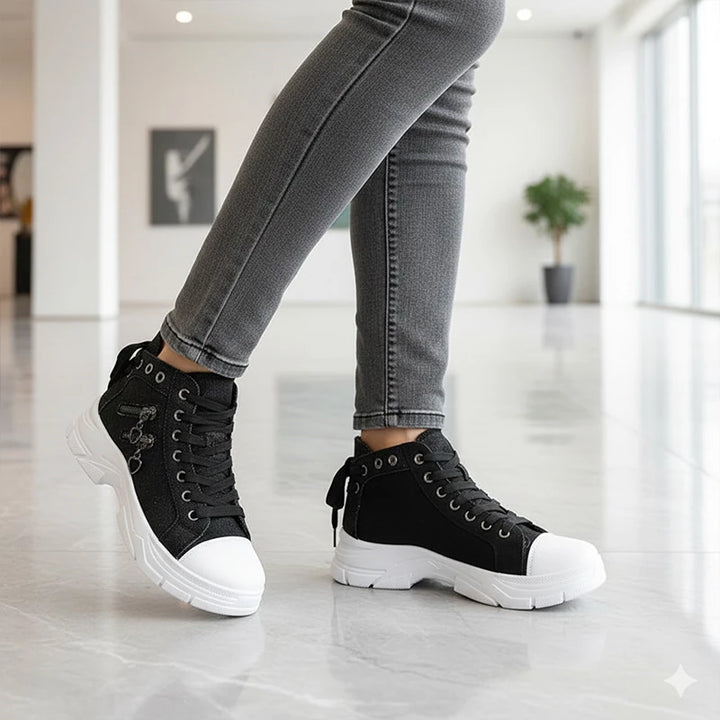 Loswie | Sneakers alte con zip & dettagli di tendenza