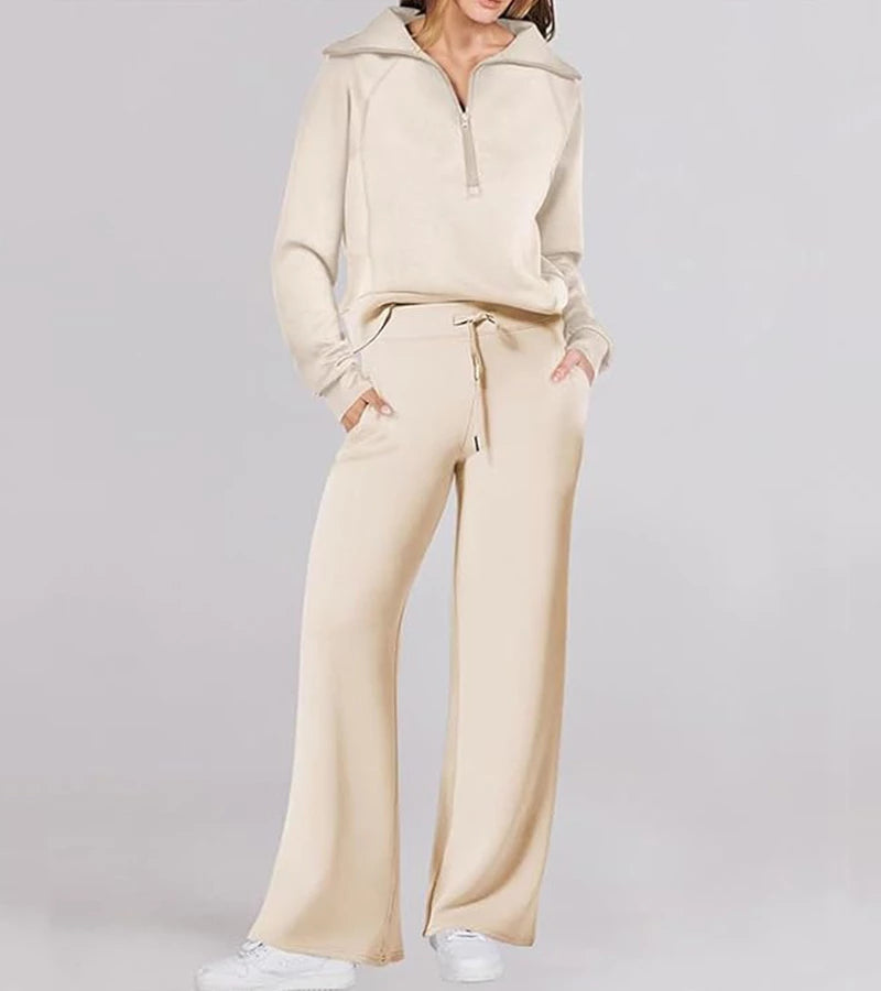 Rita | Completo Elegante a Due Pezzi con Pantaloni a Zampa