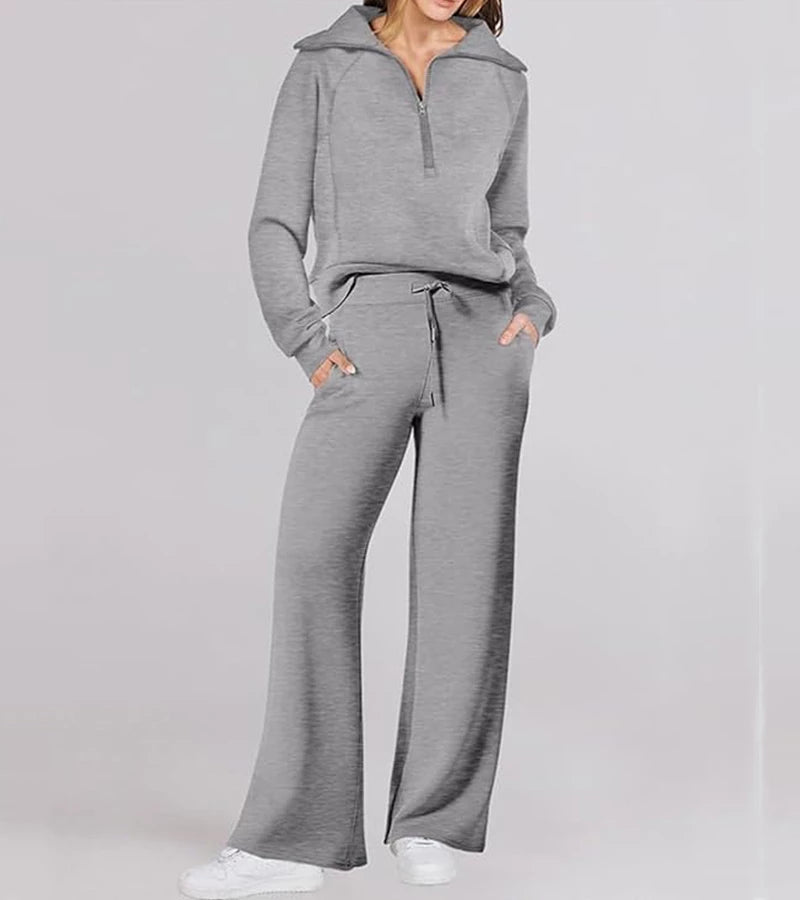 Rita | Completo Elegante a Due Pezzi con Pantaloni a Zampa