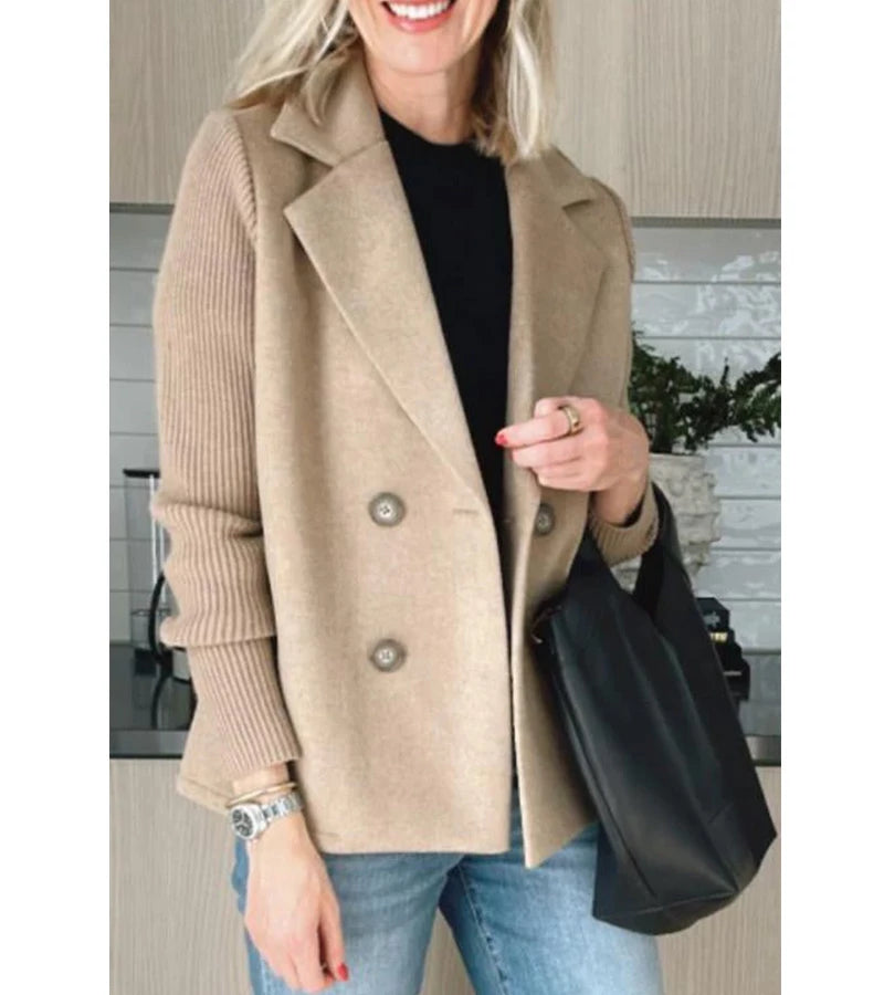 Romaisa | Cappotto blazer casual con maniche a coste