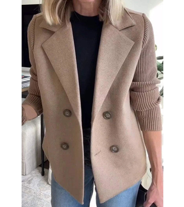 Romaisa | Cappotto blazer casual con maniche a coste