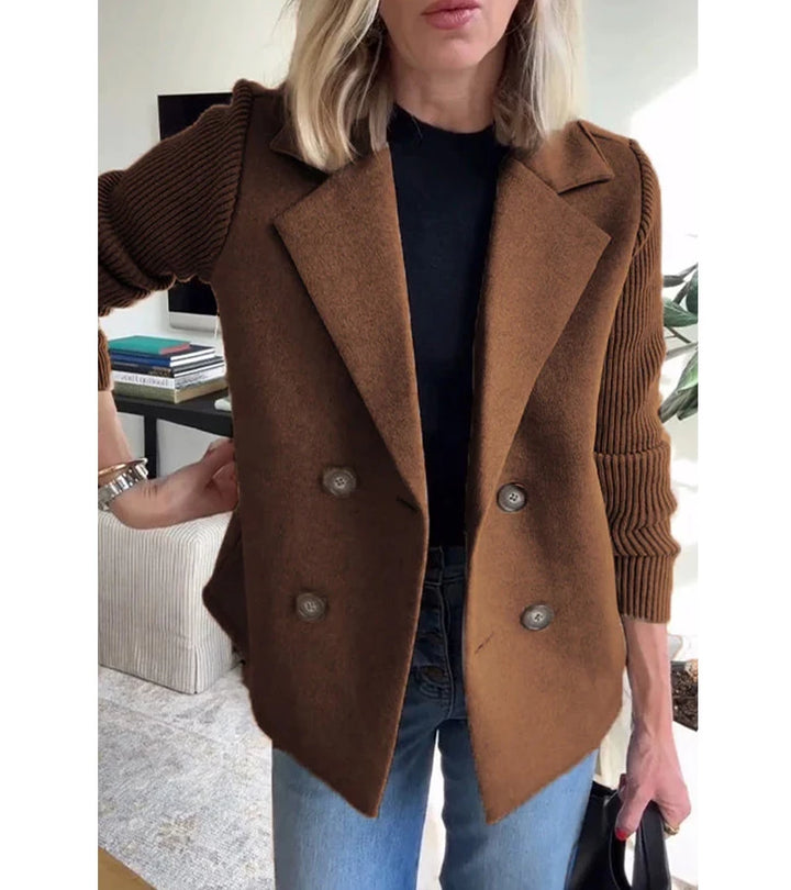 Romaisa | Cappotto blazer casual con maniche a coste