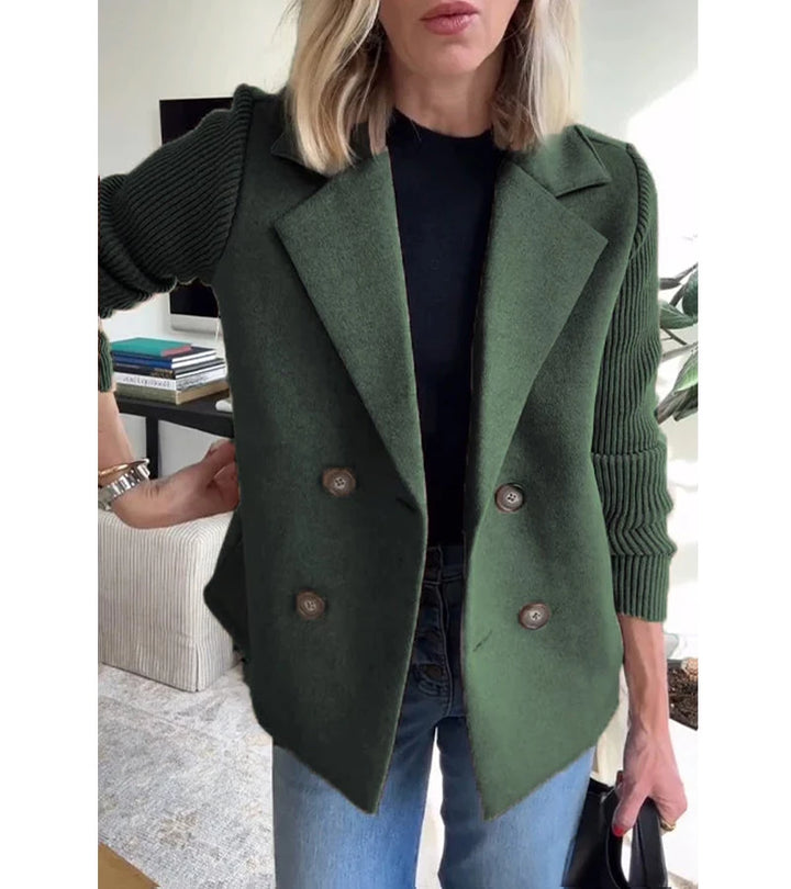 Romaisa | Cappotto blazer casual con maniche a coste