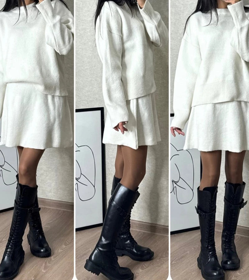 Velara | Set in maglia - pull oversize + minigonna