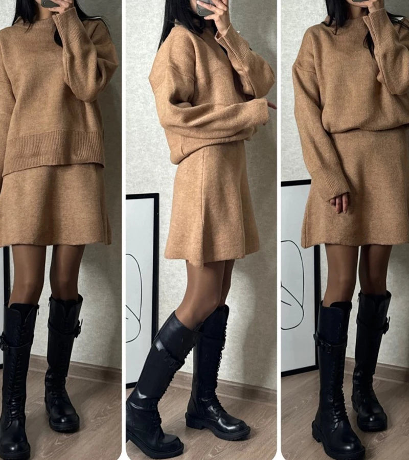 Velara | Set in maglia - pull oversize + minigonna