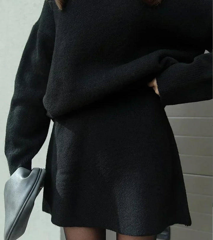 Velara | Set in maglia - pull oversize + minigonna