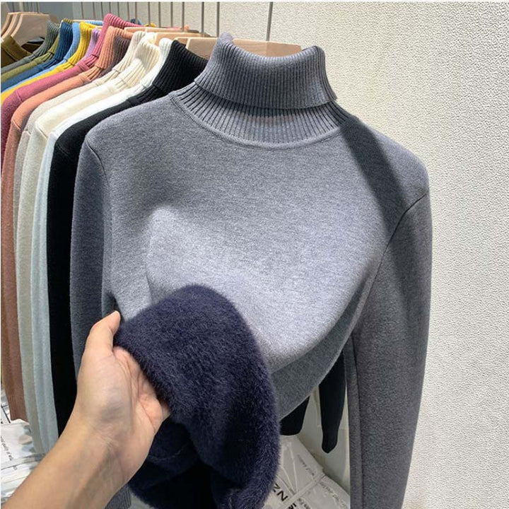 Julie | Maglione Morbido a Collo Alto in Pile