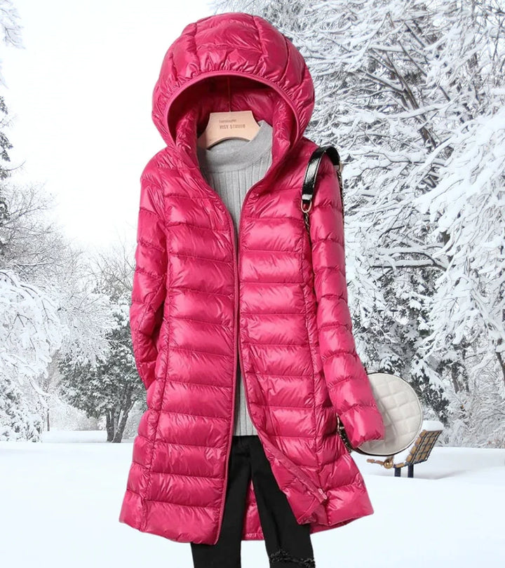 Fatiha™ | Piumino lungo ultraleggero con cappuccio