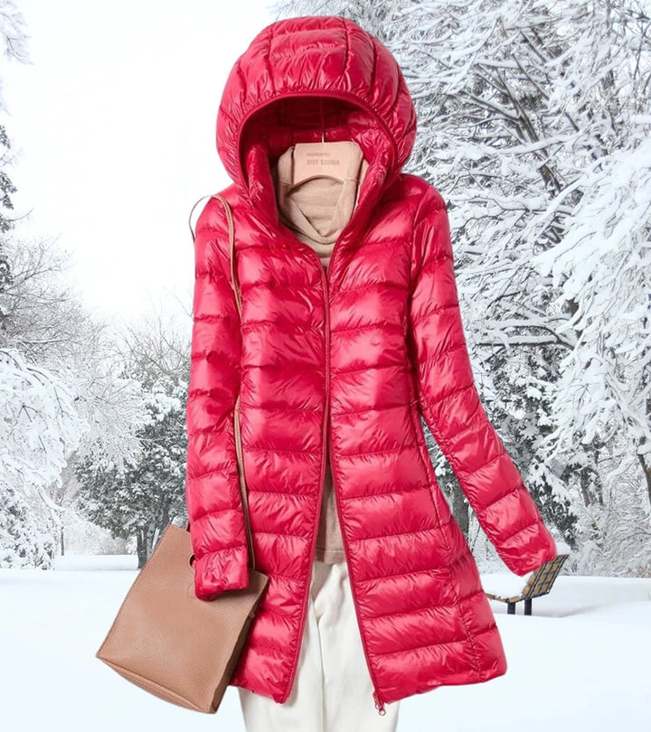 Fatiha™ | Piumino lungo ultraleggero con cappuccio