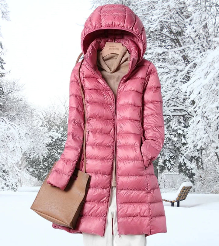 Fatiha™ | Piumino lungo ultraleggero con cappuccio