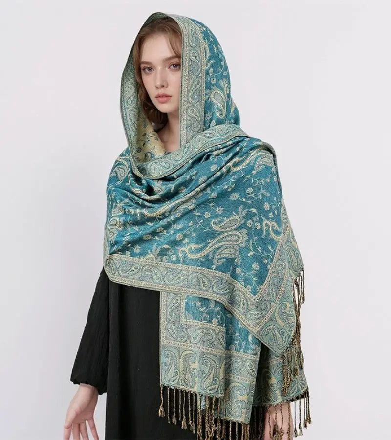 Smeraldo | Stola Lussuosa con Motivi Paisley Raffinati