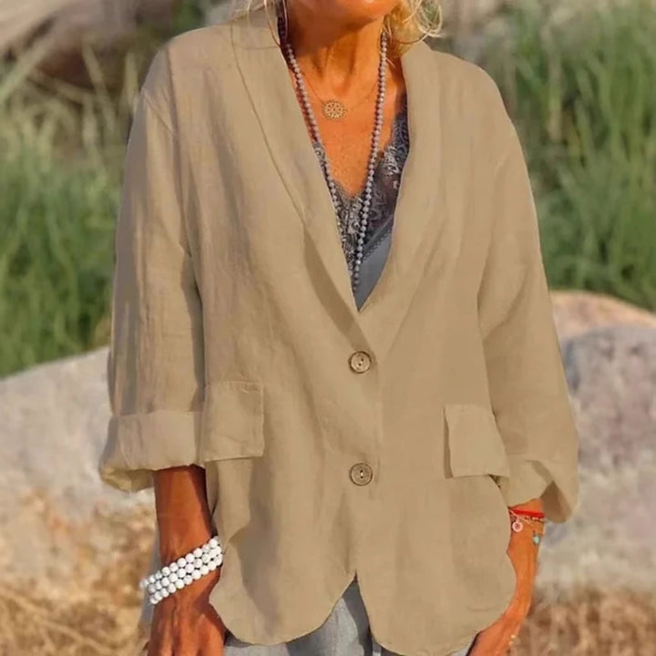 Ronela | Giacca fluida in cotone e lino