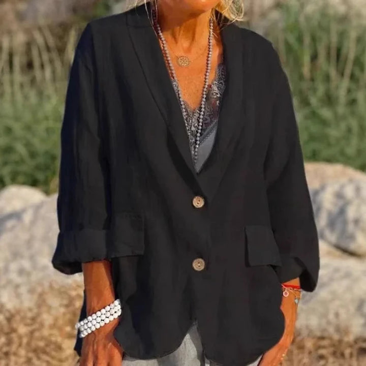 Ronela | Giacca fluida in cotone e lino