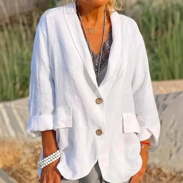 Ronela | Giacca fluida in cotone e lino