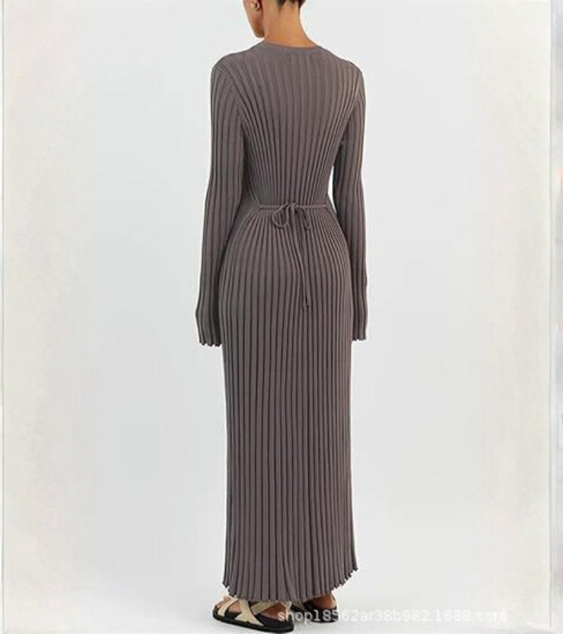 Alice | Abito Lungo a Coste in Cotone