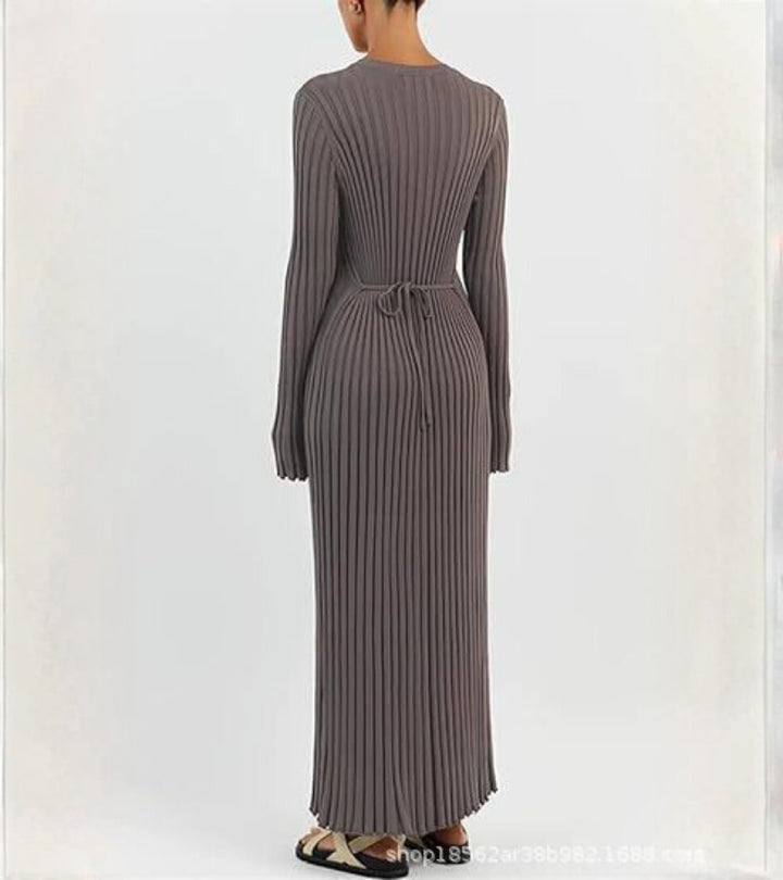 Alice | Abito Lungo a Coste in Cotone