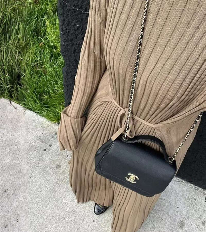 Alice | Abito Lungo a Coste in Cotone