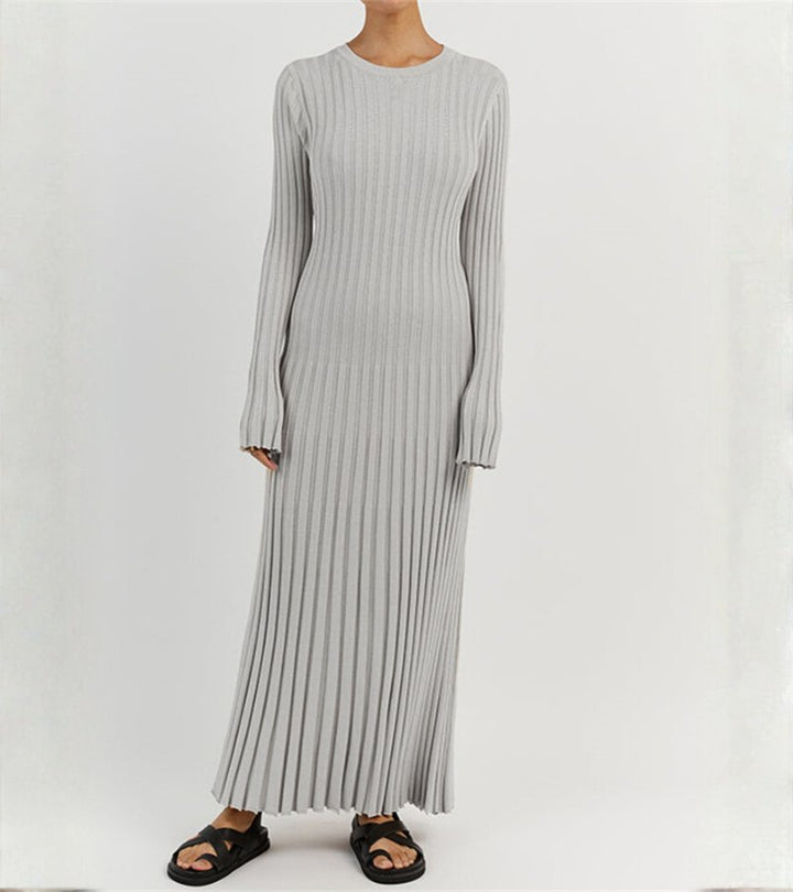 Alice | Abito Lungo a Coste in Cotone