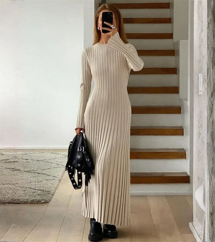 Alice | Abito Lungo a Coste in Cotone