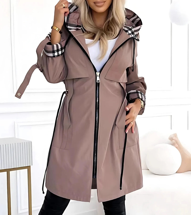 Natalie | Cappotto in cotone misto impermeabile