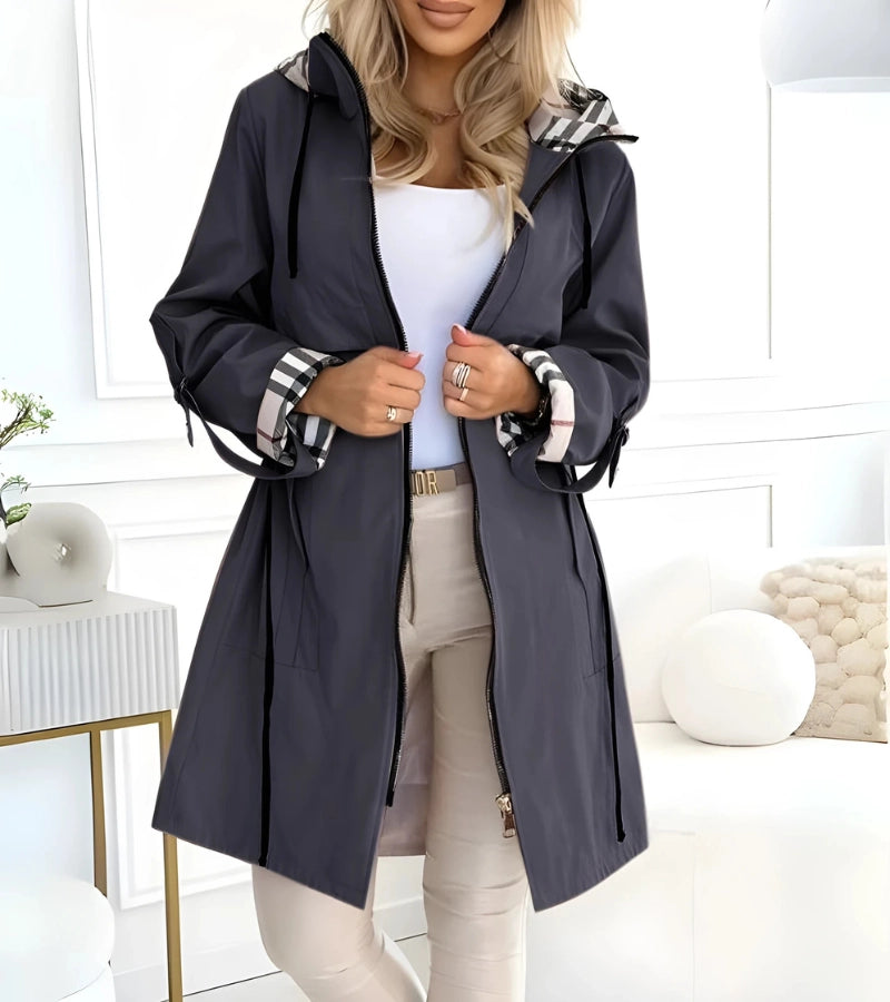 Natalie | Cappotto in cotone misto impermeabile
